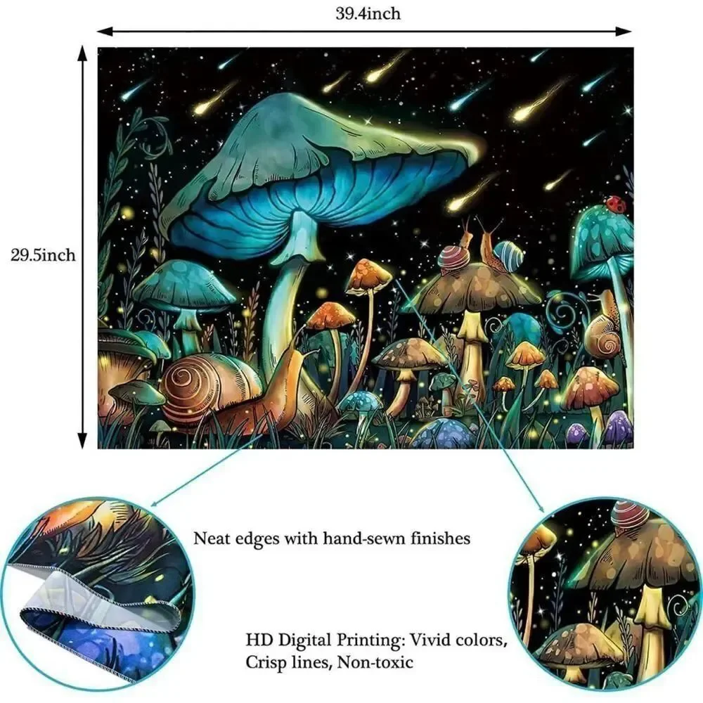 Mushroom Tapestry 39.5” X 29.5”